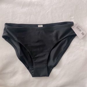 New Lululemon Waterside Mid Rise Bikini Swim Bottom Delicate Black Size 2